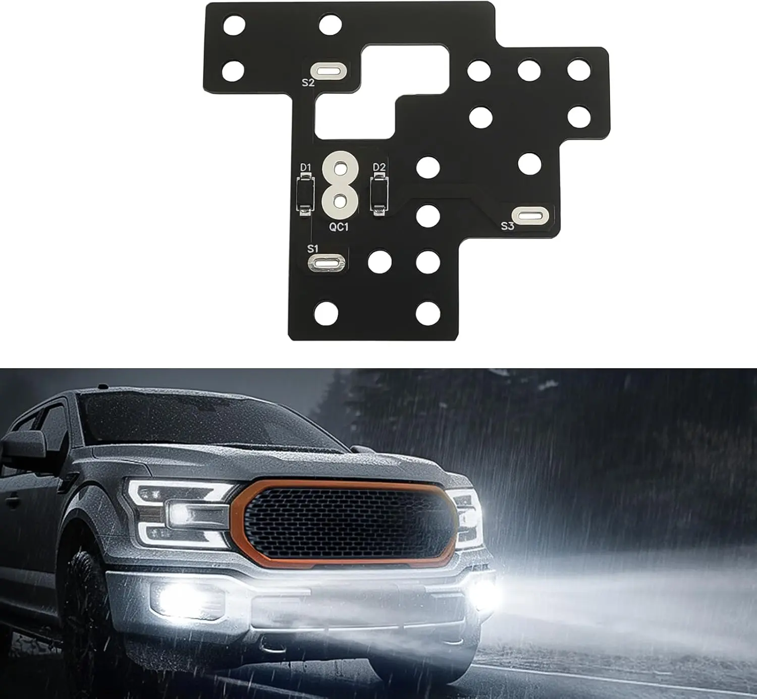 6 High Mod Module for Gm Fog lights High Low Beams & DRL Light On Simultaneously Compatible with 2003-2007 Chevy Silverado GMC Sierra 1500/2500/3500 Classic