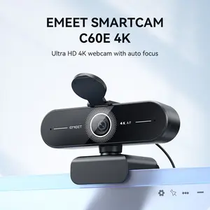 EMEET C60E 4K Ultra HD Webcam with Auto Focus 73° FOV for PC Gaming Switch2 Computer Camera 4K@30fps 1080P@60fps Fast AutoFocus Auto Light Correction Plug & Play with Privacy Cover for Streaming Working Gaming, TikTokShopBlackFriday