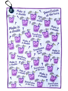 Transfusion Golf Towel - Soft Absorbent Waffle Towel with Hook & Magnet