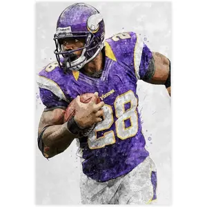 Adrian Peterson Canvas Poster High-Quality AAA+++ Artistic Photo Print for Bedroom & Office Decoration Gift Ornaments