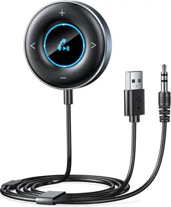 Bluetooth AUX Adapter for Car, [Plug and Play] Bluetooth .Receiver, .mm AUX Car Adapter for Home Stereo/Speakers/Wired Headphones, HandsFree Calls, Dual Connection, HiFi Music