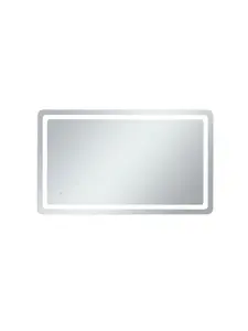 212 MAIN Genesis Soft Edge LED Lighted Bathroom Vanity Mirror - 36x60 in. Damp Fixture, MRE33660, Glossy White Metal Frame, Glossy Glass, Hanging Design, Anti-Fog Feature, Touch Controls, Dimmable Rectangle Anti-Fog Bathroom Mirrors