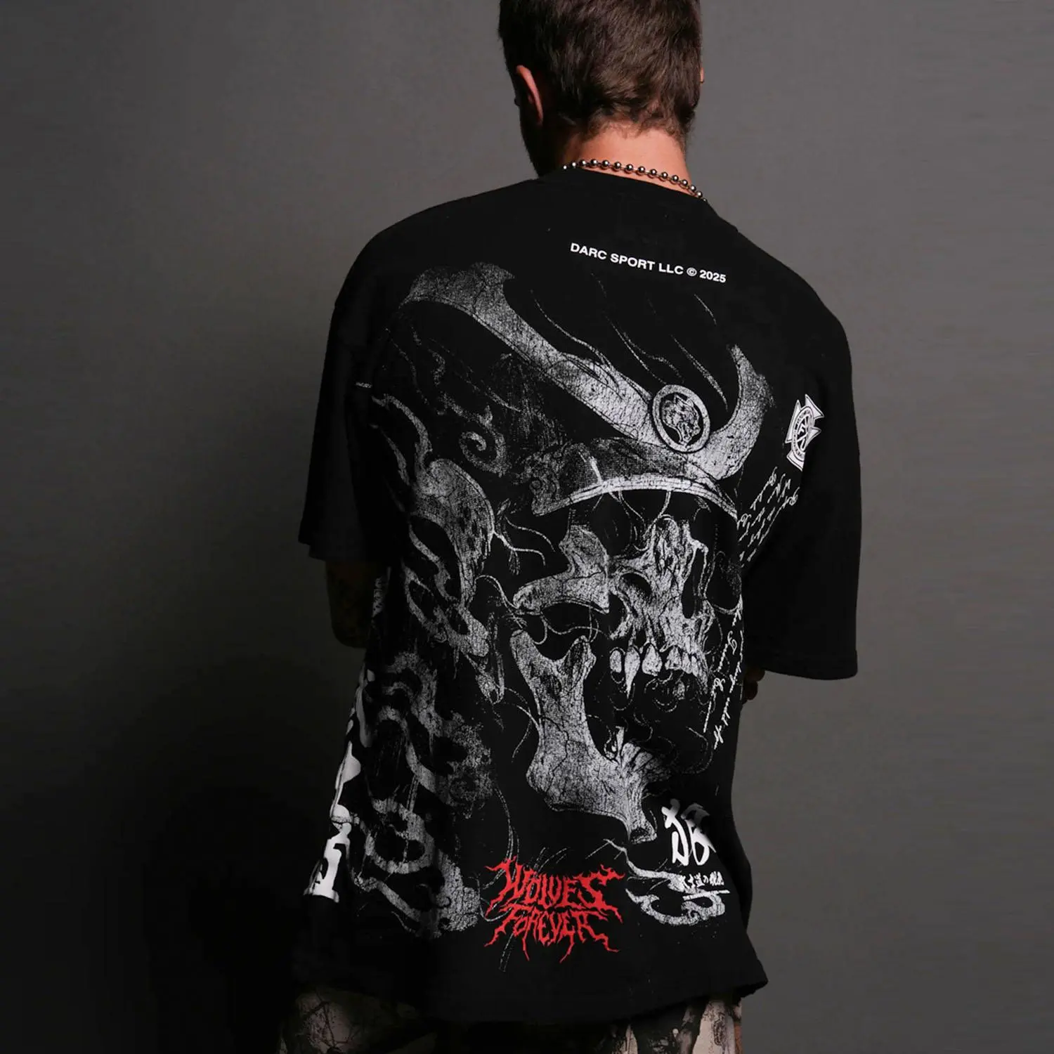 Bushido Samurai Oversized Graphic Tee, Vintage Streetwear Unisex Tshirt, Casual Cotton Fitness Top