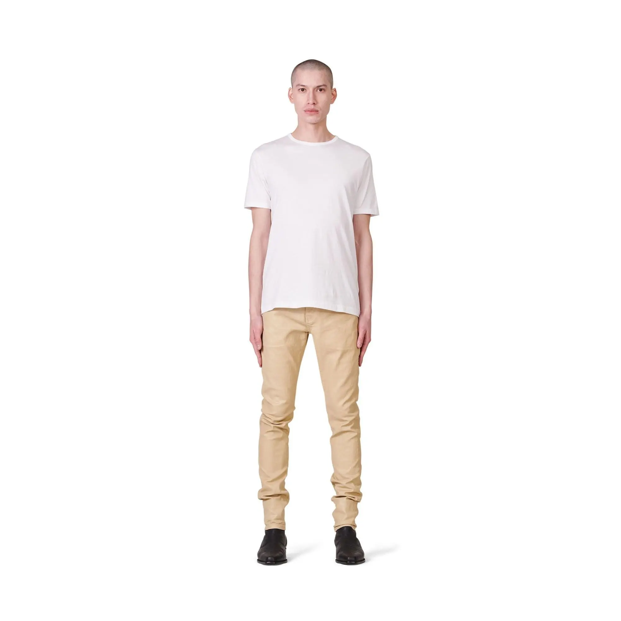 P001 LOW RISE SKINNY JEAN - Leathered Ecru