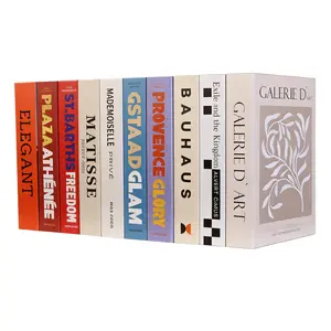 10Pcs Foldable Cardboard Faux Books Set - Realistic Minimalist Modern-Art Decorative Ornaments for Shelf, Coffee Table Photo-Worthy Home Decor