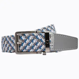 Braided Tricolor Sky Golf Ratchet Belt 1.38" [35mm]
