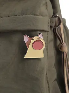 Cute Cartoon Cat Animal Design Brooch, Cute Gift For Kids, Casual Clothes Accessories Suitable for Backpacks, Jeans, Scarves, Hats Decoration Fixed Buckle, Casual Zinc Alloy Jewelry for Men & Women, Clip, Durable Metal Pins