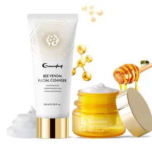 Bee Venom Comprehensive Cream & Cleanser, Royal Jelly Extract Bee Venom Skin Treatment, Natural Restore Skin Vitality Gentle Formula Suitable for Sensitive Skin