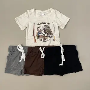 Boy Summer Outfit Kids Summer Shorts Set Fish Boy Summer Clothes