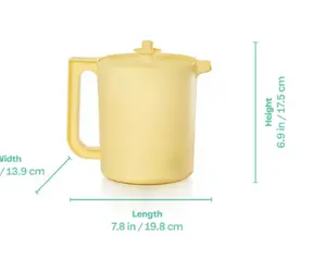 Tupperware Vintage Classic Sheer Pitcher 1.5 Qt with Push Button Lid for Easy Pouring and Storage Practical Stylish Drinkware for Daily Use