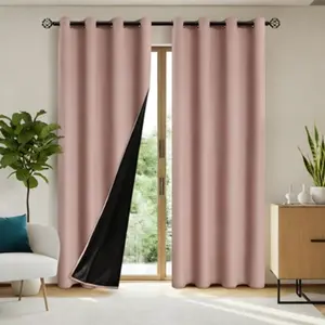 53.14"w X 72"l Blackout Curtains, 100% Light Blocking Window Treatment, Insulated & Soundproof, Ideal for Bedroom & Living Room