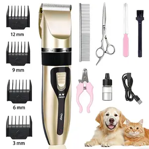 Dog Clippers for Grooming, Pet Hair Clippers for Dogs & Cats, Electric Dog Grooming Kit with Adjustable Clipper Comb