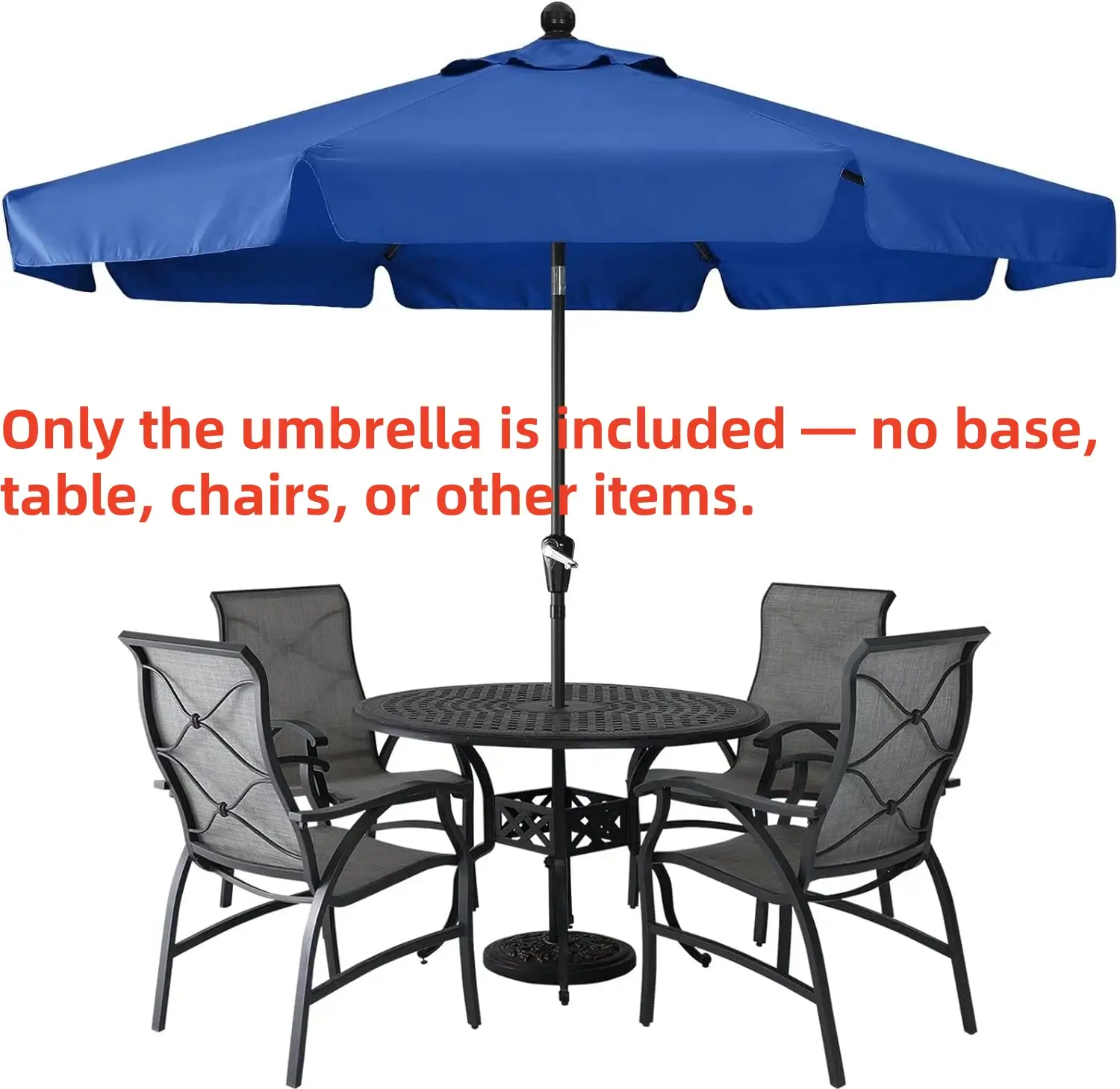 [It’s just a single umbrella without a base.]ABCCANOPY Patio Umbrella 10ft - Outdoor Table Umbrella with Push Button Tilt and Crank, 8 Ribs Umbrella f