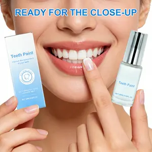 Teeth care paint, oral hygiene cleaner, stain and plaque remover, freshens teeth.
