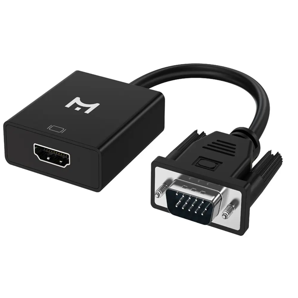 HDMI to VGA Adapter with 3.5mm Audio Jack - Female to Male Computer Accessories for TV Stick, Laptop, Projector, Xbox Hdmi To Vga Converter Hdmi To Vga Cable
