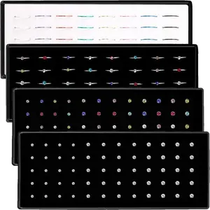 Nose Rings Studs and Hoops, Stainless Steel Nose Rings Set for Women Men, Straight/L/Screw Shaped and 1.5/2.0/2.5mm Rhinestone Nose Piercing Jewelry and Ideal Gift