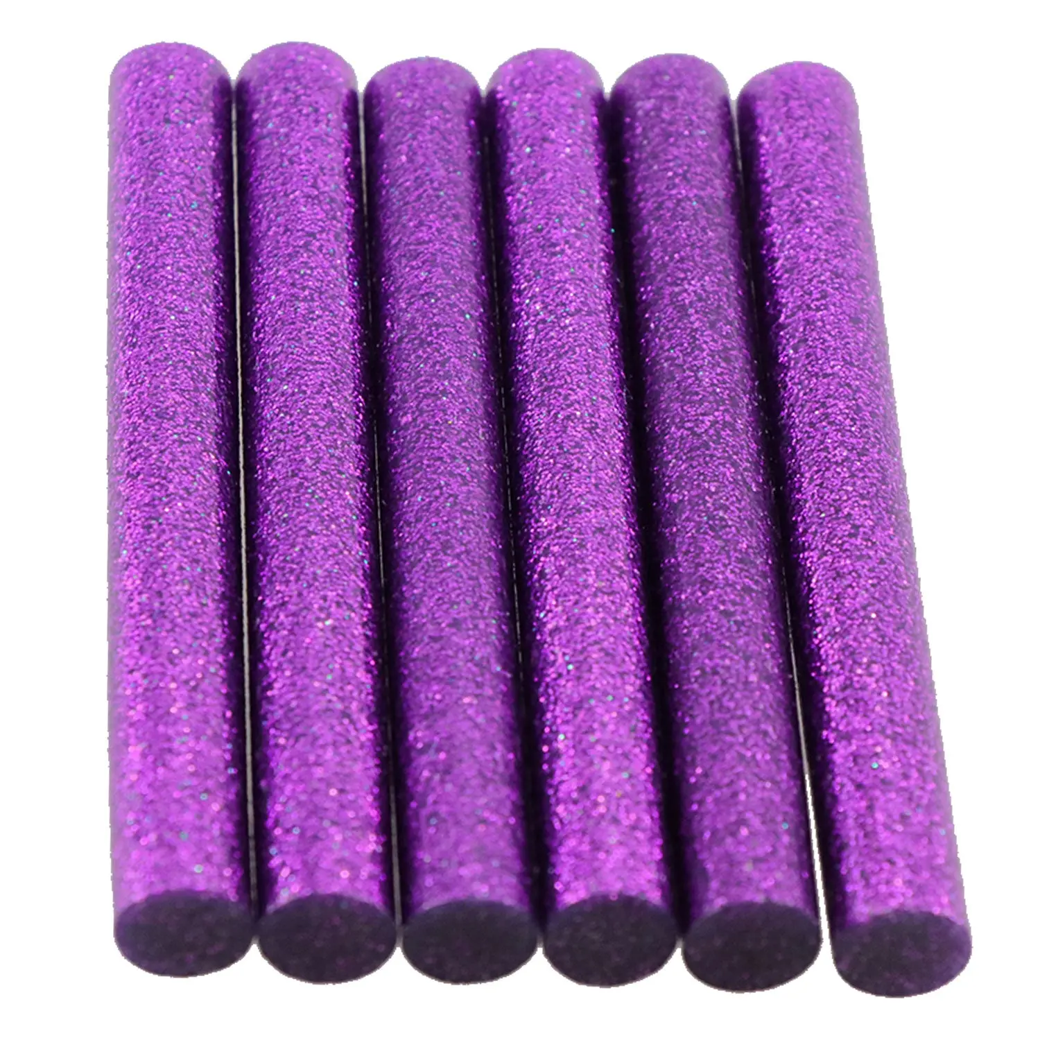 Glitter Stik 4" Full Size Purple Glitter Hot Glue Sticks - 6 Pack