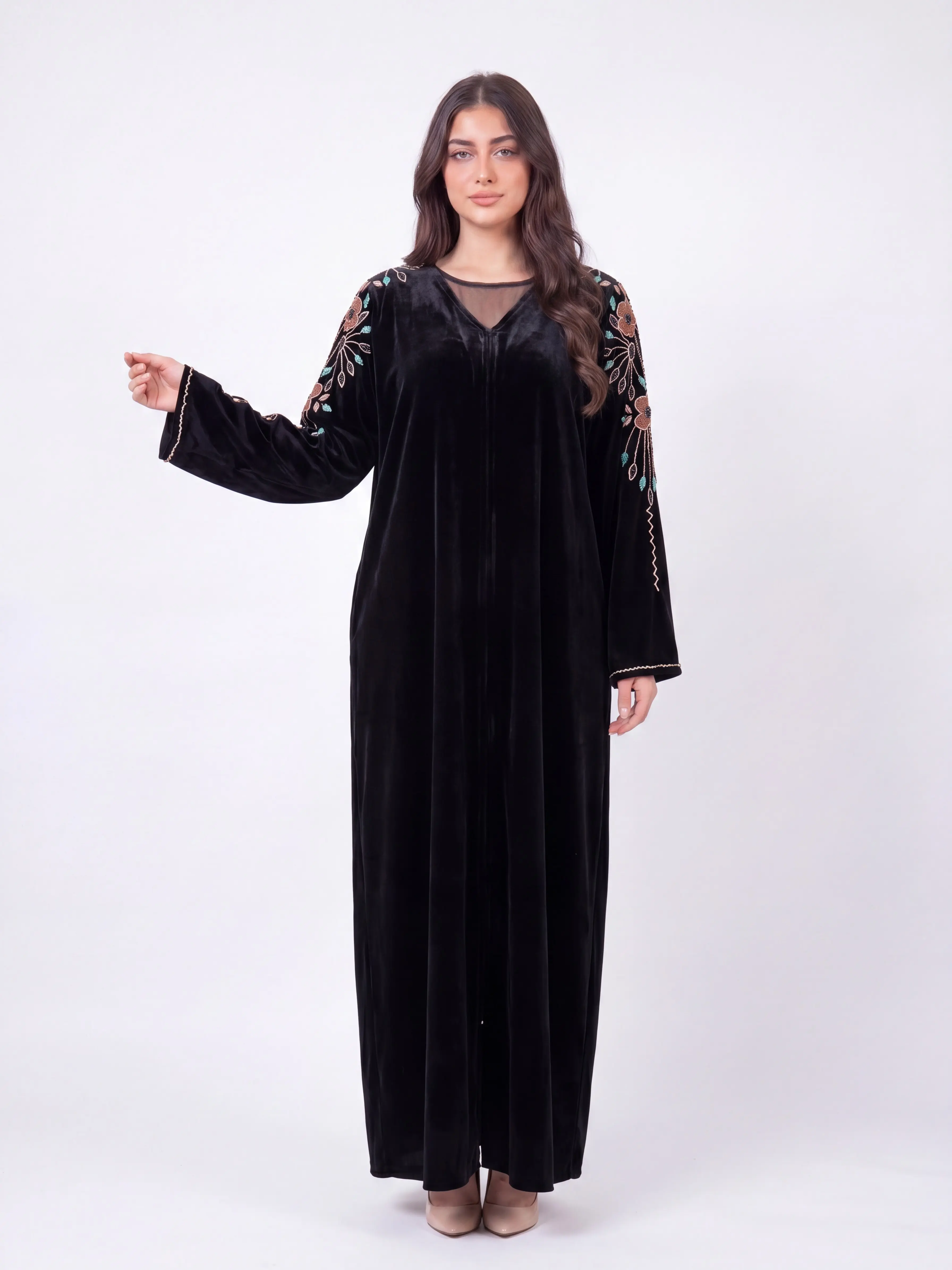 navy tulle dress Royal Navy tulle gown with detachable sleeve Customized / Navy