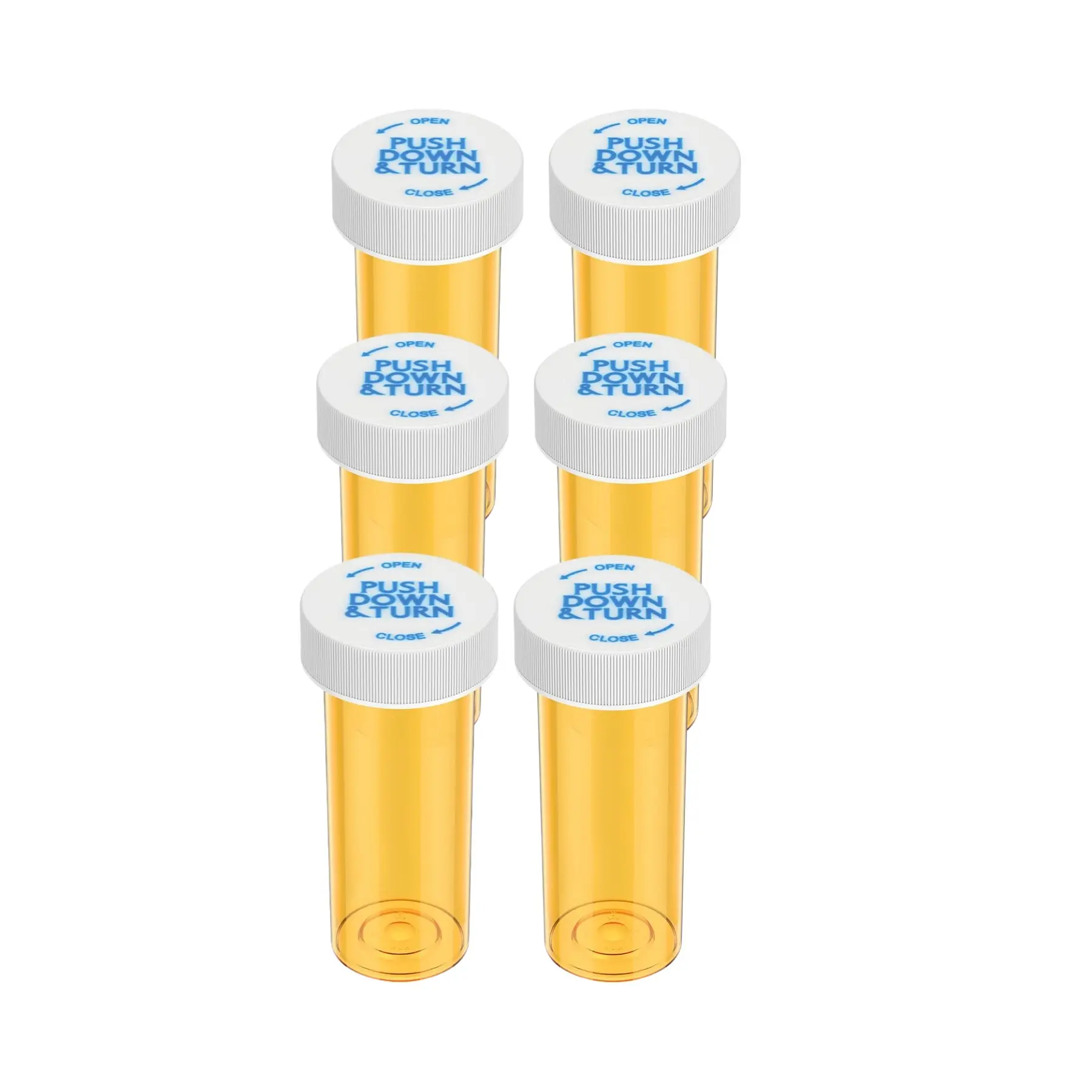 6-Pack Empty Plastic Medicine Bottles with Safety Caps, 13 Dram Small Compact Medical Prescription Vials, 50ML/1.69oz, Portable Travel Medicine Storage Containers, Healthcare