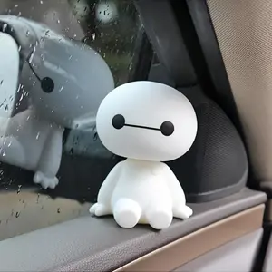 Car Ornaments Bobblehead Baymax Doll Toy Accessories Cartoon Auto Interior Dashboard Decoration Big Hero Bobble Head
