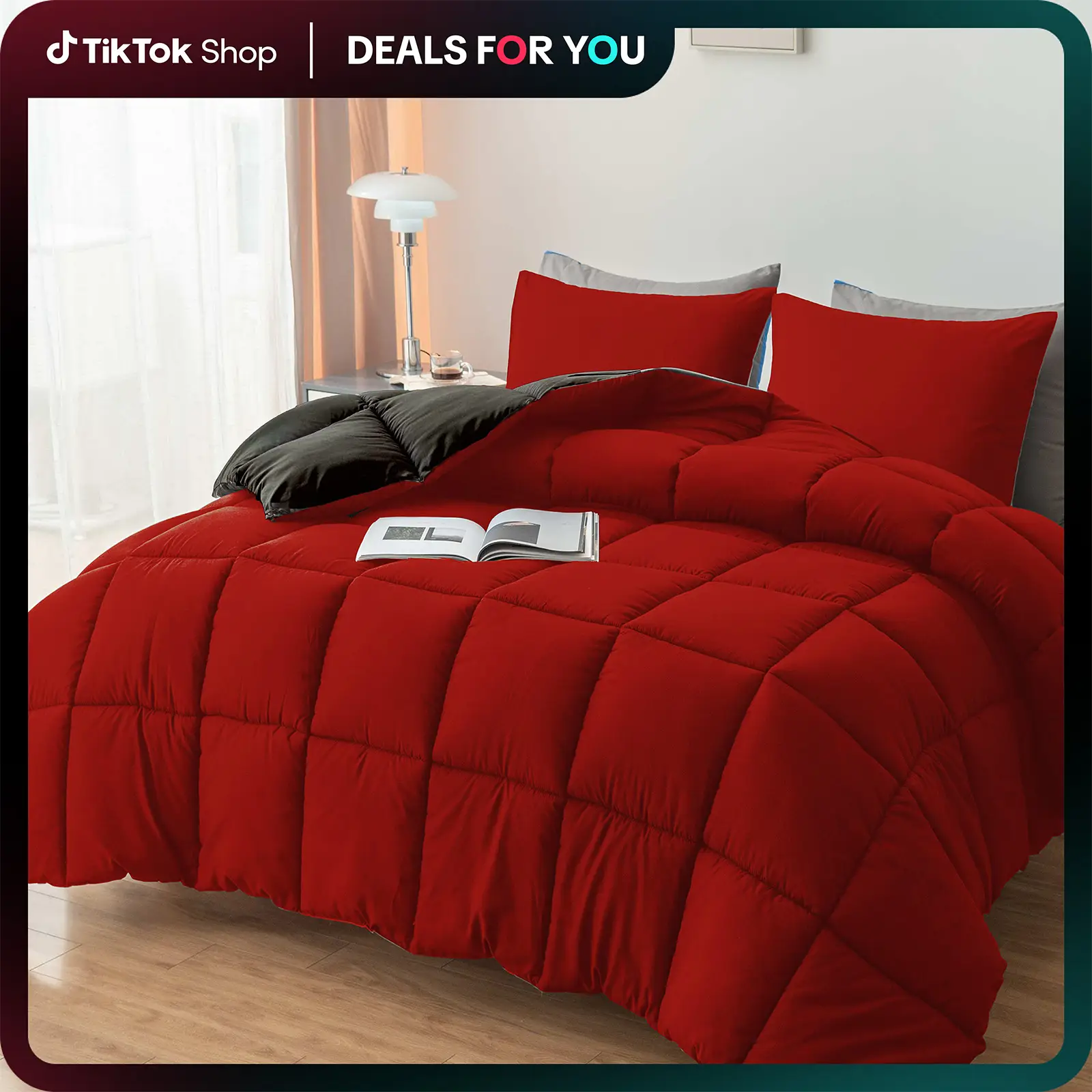 Cosybay 3 PCS Comforter Set(only 2pcs for Twin size) -All Season Soft Bed Set-Lightweight Down Alternative Comforter with pillowcase,Soft Microfiber B