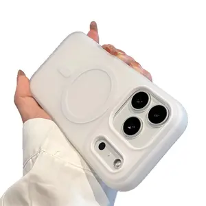 Magnetic "Dopamine" Premium Silicone Phone Case - Compatible with iPhone 16, 17 Air, 13 (New), 15 Plus, 14 Pro Max, and 12 Pro - Minimalist, Drop-Resistant, and Stylish with a Matte, Skin-Like Finish