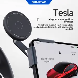 Tesla Model 3/Y/S/X bracket，Doesn't obstruct screen，Magnetic phone holder，Magnetic Car Phone Mount with Rotation，compatible with iPhone 17/16/15/14/13 Plus/Pro Max series.