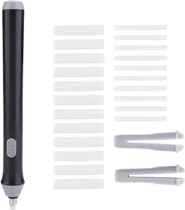 tenwin Electric Pencil Eraser for Sketching Pencils/Drafting/Drawing/Graphite Pencils, Couture Creations Creative Detailer Tool, Battery Operated Electric Eraser Kit for Artists, 22 Refills, Perfect Gift for Artists