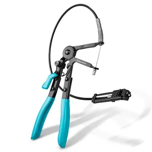 #fathersdaygift DURATECH Flexible Hose Clamp Pliers, 27" Long Reach Radiator Hose Clamp Removal Tool with Ratchet Locking Mechanisms, Spring Clamp Pliers for Automotive, Car, and Truck Repairs
