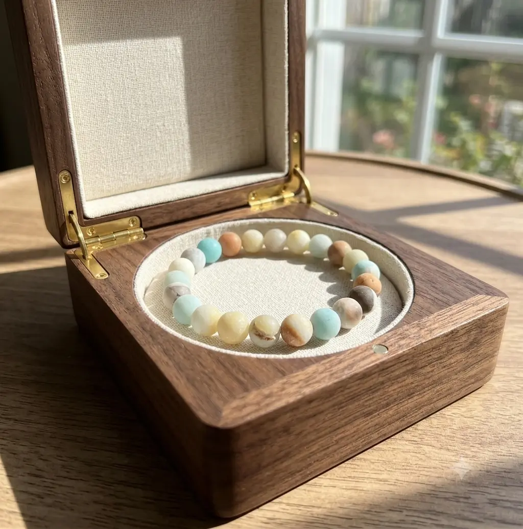 Genuine Matte Amazonite 8mm Beaded Bracelet Calming Spiritual Gemstone Jewelry