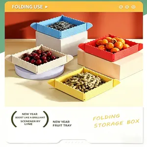 Silicone magnetic foldable storage box, multifunctional and portable for outdoor camping, can be used as a fruit plate and table heat-insulating mat, magnetic opening and closing, foldable for storage, food-grade silicone, high temperature resistant.