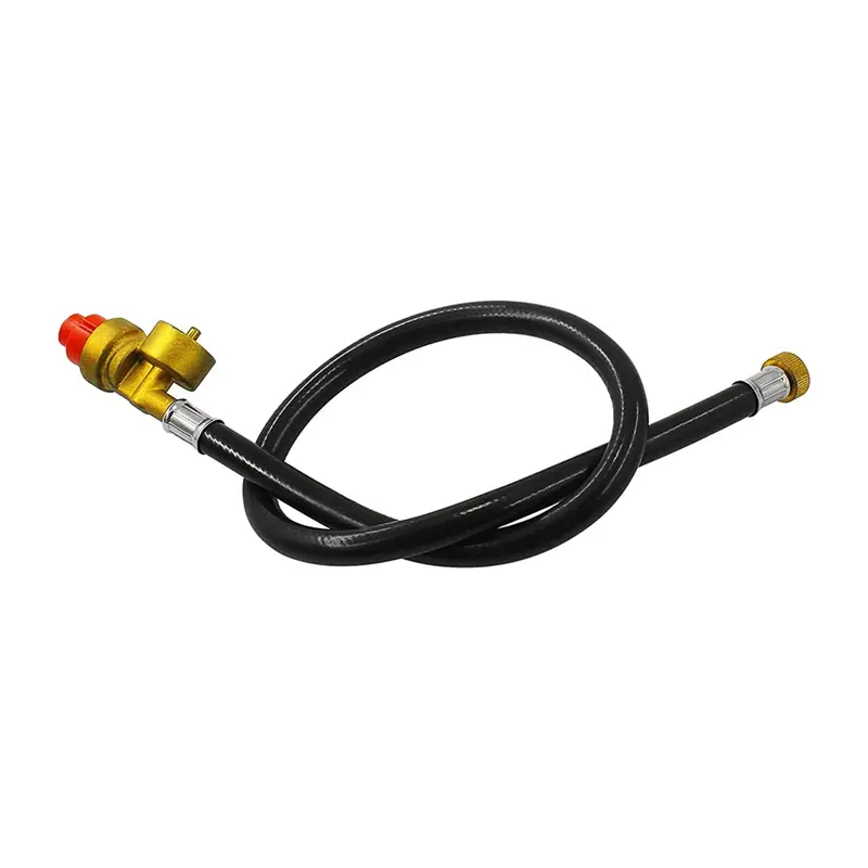 26in Metal Fuel Regulator with Hose - High Pressure, Portable, External Thread, 1x Adapter, Durable, US Standard, Compatible with Butane/Propane Gas Camping Stoves, GasOne GS-3400P, Kohree 10,000BTU Model, Converts to 1LB Disposable Bottle
