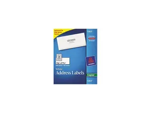 Avery 5363 Self-Adhesive Address Labels for Copiers, 1-3/8 x 2-13/16, White, 2400/Box