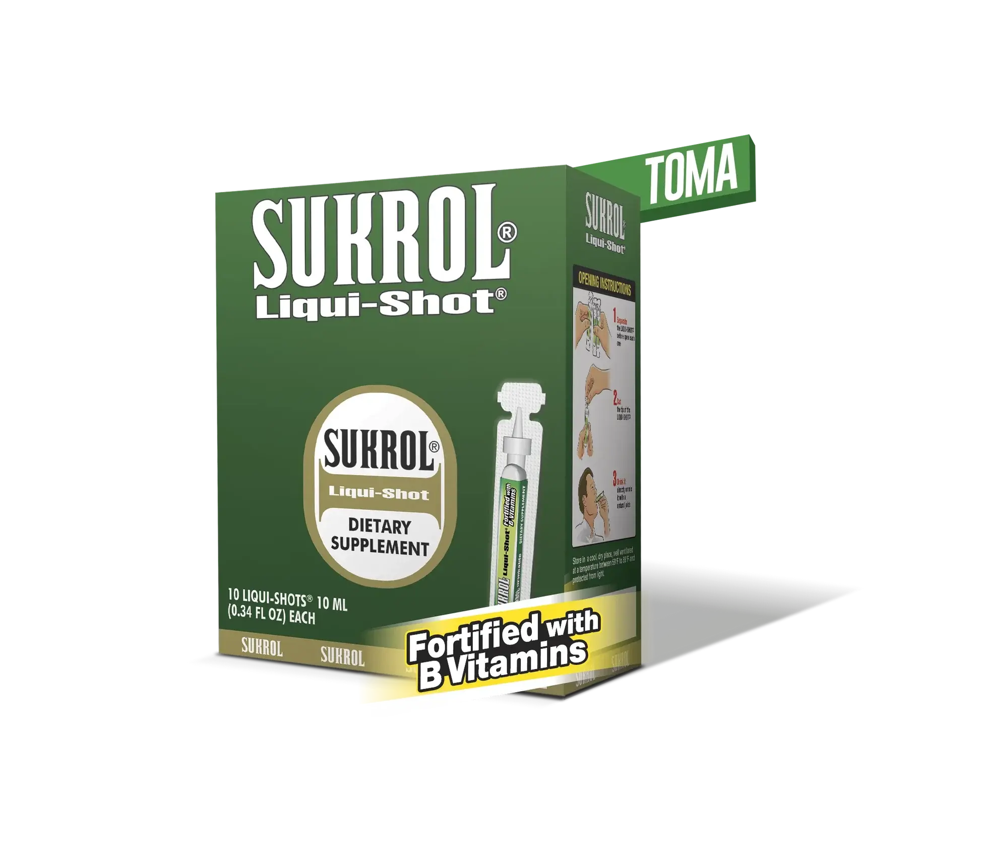 Sukrol Liqui-Shot Multivitamin Fortified with B Vitamins | Sukrol Liqui-Shot Multivitaminas Fortificado con Vitamina B