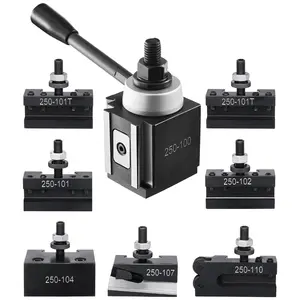 VEVOR Quick Change Tool Post Set,  8 Pcs, Includes Lathe Tool Holders, Wedge Type Tool Post with Turning Tool Holder Accessories, Fit for Mini Lathe & Metal Lathe 6"-12" Swing, Durable Steel Material