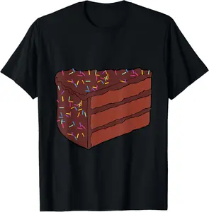 100% Cotton Chocolate Piece of Cake Halloween Costume Food Cosplay Party T-Shirt