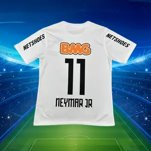 11/12 Season Home Neymar White No. 11 Short-Sleeve Soccer Jersey