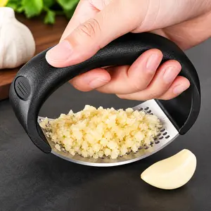 1PC Premium Garlic Press Stainless Steel Manual Garlic Crusher with Ergonomic Non Slip Handle Easy Clean Kitchen Garlic Mincer Tool