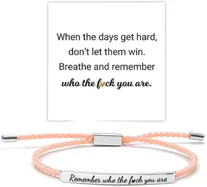 Motivational Bracelet — “Remember Who You Are” | Sleek & Subtle • Adjustable Comfort • Daily Positive Reminder | Ideal Gift for Kids, Teens, Daughter, Son