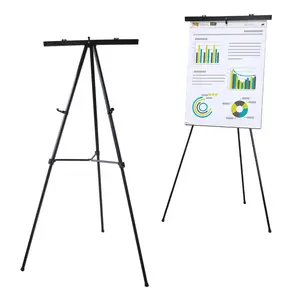 Audio-Visual Direct Lightweight Aluminum Flip-Chart Presentation Easel, 70 Inches