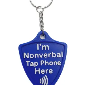 Silent Shield  NFC Keychain for Autistic Nonverbal Medical Needs Quick Setup Essential Medical Contact Details Water Impact Resistant Lightweight