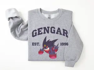 Mega Gengar Sweatshirt, Pkm Characters Sweatshirt, Anime Shirt