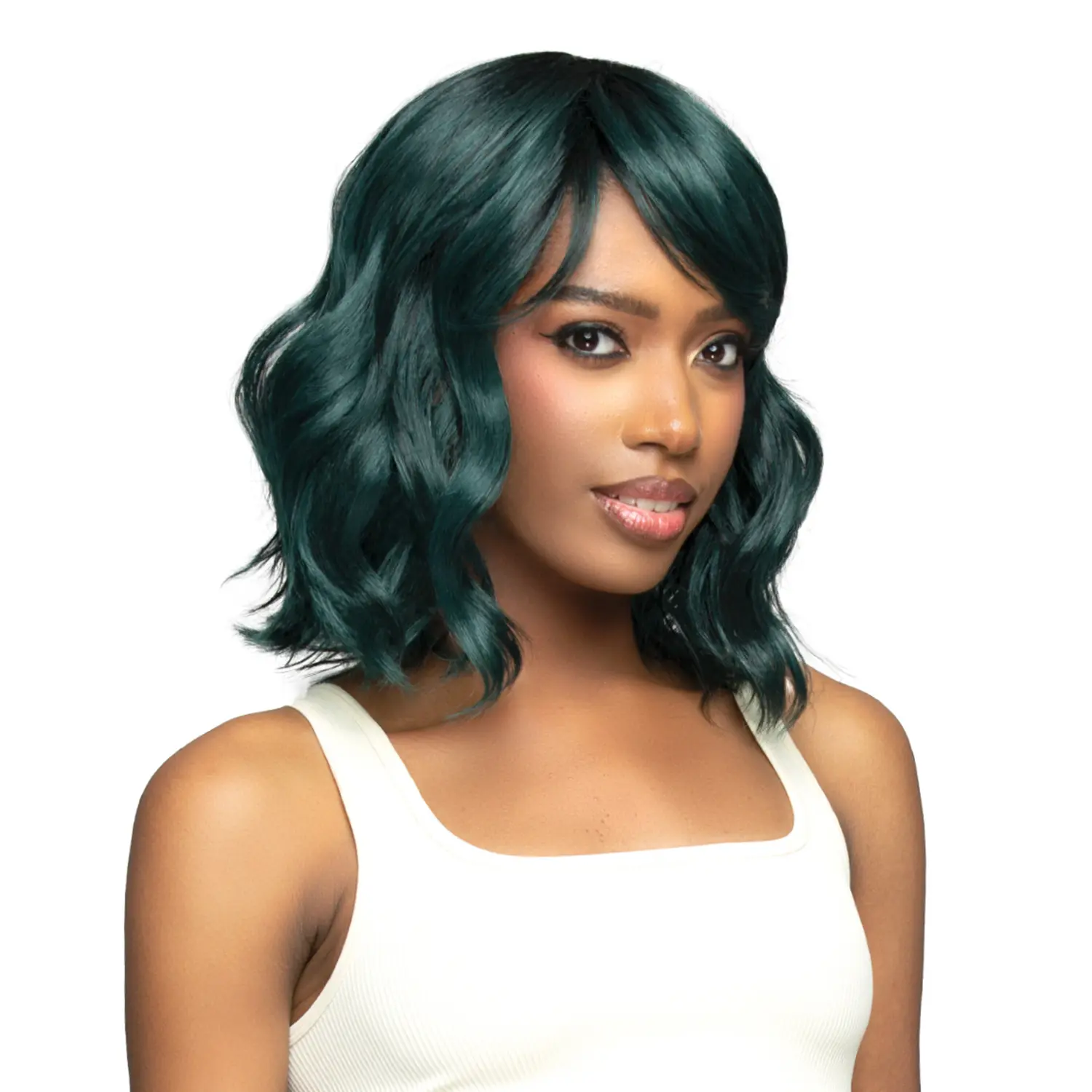 Bobbi Boss Stunna Jasmine M1504 Loose Wave Wig for Women, Premium Synthetic Machine Made with Flex Fit Cap, Safe Heat Styling, Loose Wave Wigs, Machine Made Wigs