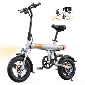 【VARUN C14-1】Adult Compact Folding Electric Commuter Bike, 500W Motor, 36V 7.8Ah 280.8Wh Battery, 14-Inch Pneumatic Tires, 20 MPH Speed, 25 mi Range, Disc Brakes, UL Certified