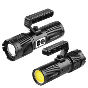 VASTFIRE High Power White LED Searchlight Flashlight, 3000m Beam, COB Red Light, Siren, 8800mAh Power Bank with LCD Display, Type-C Rechargeable, Variable Zoom, IPX8 Waterproof for Camping, Emergency Rescue, High Power Flashlights, White Led Flashlight ti