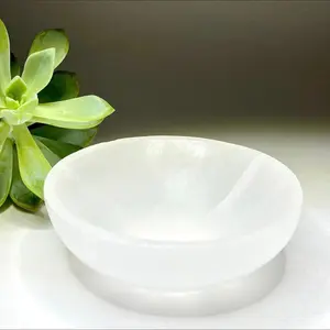 Selenite Charging Crystal Bowl, Selenite Crystal Charging Station Negative Energy Clearing
