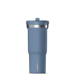 Hydrapeak Nomad 32oz Tumbler with Handle & Flip Straw, Leakproof Water Bottle, Fits In Cup Holder, Bottles Keep Cold For 24 Hours, Rubber Base, Portable Drinkware Gift for Women & Men Drinkware Flasks