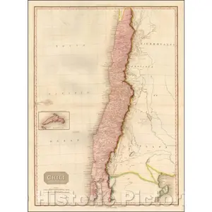 Chile - Regional Map, 1812 | Historical Map Print