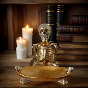 Skull Shaped Tray Decor, Two Color Options, Key Holder, Jewelry Storage, Halloween & Valentine's Day Decoration, Holiday Decoration, Home Decor