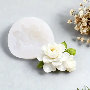 1pc Gardenia-shaped Silicone Mold, Candle Making Mold, Used to Create Scented Candles, Resin, Clay, Plaster, and Epoxy Resin Crafts, Perfect for Birthday, Wedding, Mother's Day, and Valentine's Day Decorations.